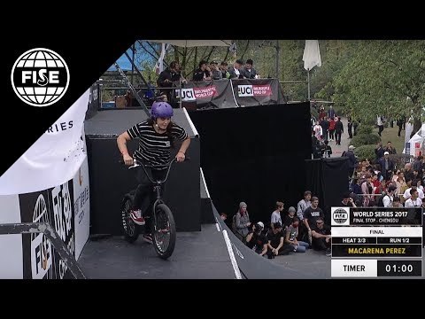 Macarena Perez 3rd Final UCI BMX Freestyle Park World Cup WOMEN FISE CHENGDU 2017 en