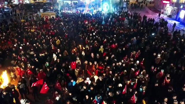 Sarıkamış şehitleri için meşaleli yürüyüş (2) - KARS