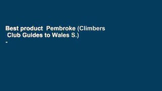 Best product  Pembroke (Climbers  Club Guides to Wales S.) -