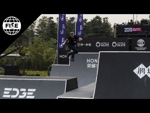 Julien Cudot 1st Place - WS Roller Freestyle Park Semi Final | FISE World Series Chengdu 2018