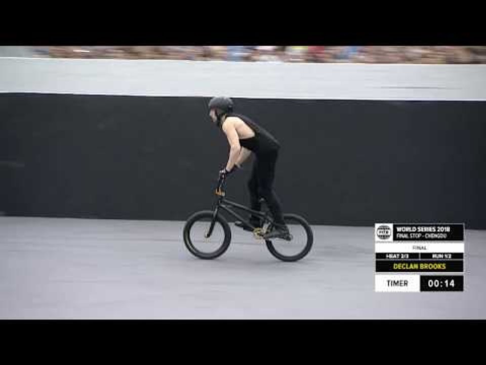 Declan Brooks 3rd place  - UCI BMX Freestyle Park World Cup Final | FISE World Series Chengdu 2018
