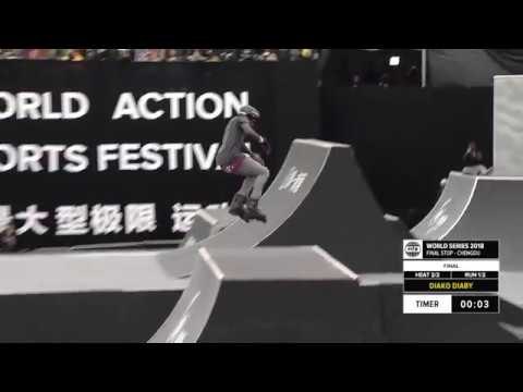 1st place Diaby Diako - WS Roller Freestyle Park World Cup | FISE World Series Chengdu 2018