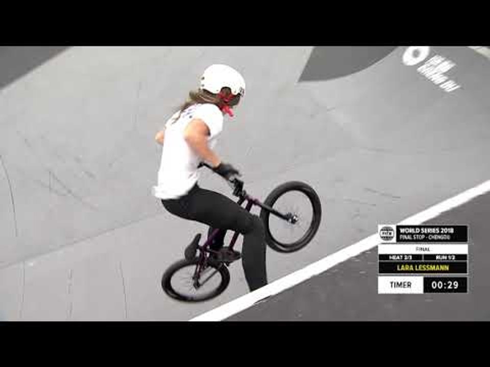 Lara Lessman 1st place - UCI BMX Freestyle Park World Cup Women - FISE CHENGDU 2018