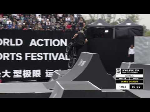 Dennis Enarson 1st Place - UCI BMX Freestyle Park World Cup Semi Final | FISE Chengdu 2018