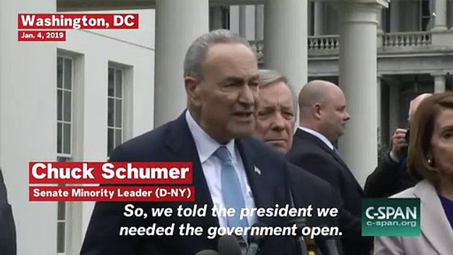 Schumer On Trump Meeting About Shutdown: 'The President Just Got Up And Walked Out'