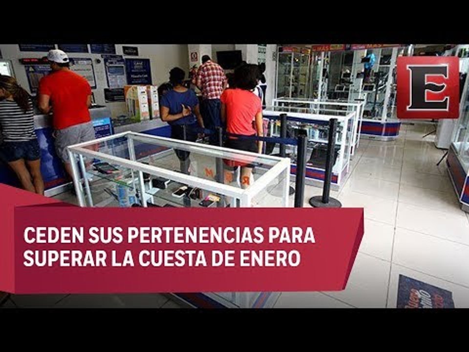 Mexicanos recurren a casas de empeño tras fiestas decembrinas