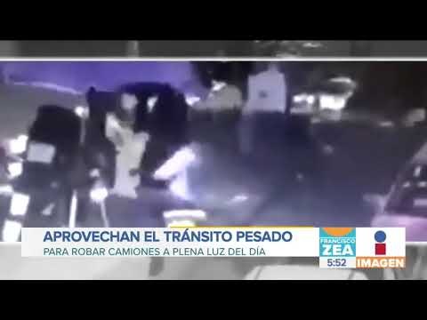 Ladrones aprovechan tránsito pesado para robar camiones a plena luz del día | Noticias con Zea
