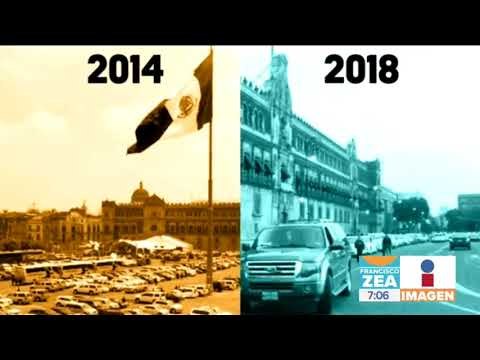 Convierten al zócalo de la CDMX en estacionamiento | Noticias con Zea