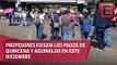 Maestros realizan bloqueos en Michoacán para exigir pagos pendientes