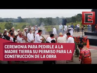 Realizan ritual a la madre tierra para aprobación del Tren Maya