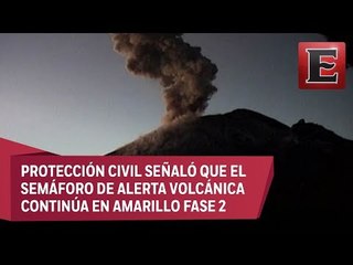 Intensa actividad en el volcán Popocatépetl