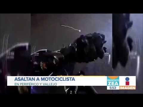 Asaltan a motociclista y él los graba con cámara en su casco | Noticias con Francisco Zea
