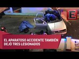 Choque en Río Churubusco deja dos personas muertas