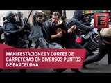 Protestas y enfrentamientos en Cataluña por reunión del Gobierno español