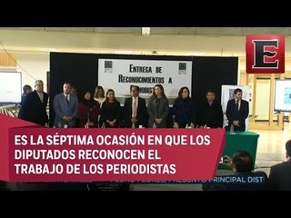 Diputados reconocen labor de periodistas