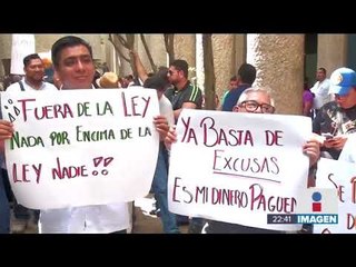 下载视频: Jubilados y pensionados protestan en Hidalgo y Tabasco porque no les pagan | Noticias con Ciro