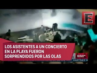 Fuertes imágenes del tsunami que azotó las costas de Indonesia