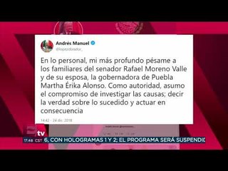 Nuevo tuit de López Obrador sobre la muerte de Martha Erika Alonso