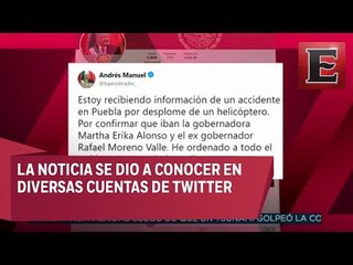 ÚLTIMA HORA: Se desploma helicóptero que transportaba a gobernadora de Puebla
