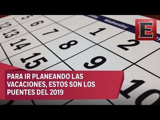 Estos son los días de descanso para el 2019