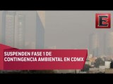 Suspenden contingencia ambiental en el Valle de México