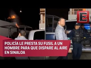 VIDEO: Policía presta arma para que civil disparar al aire