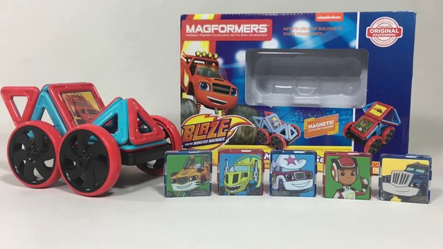 BLAZE and the Monster Machines MAGFORMERS Learn SHAPES and COUNTING Magnets || Keith's Toy Box