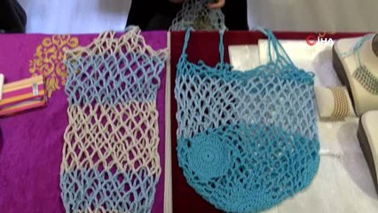 Poşet Yerine Üretilen El Emeği Fileler Satışa Sunuldu