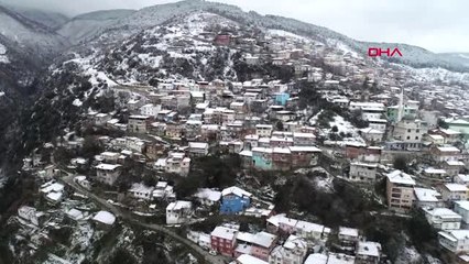 Bursa Renkli Gecekonduların Beyaz ile Buluşması Havadan Görüntülendi