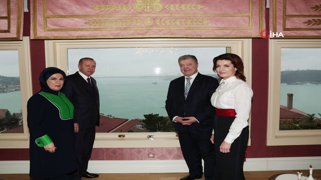 Cumhurbaşkanı Erdoğan, Ukrayna Devlet Başkanı Poroşenko ile görüşüyor