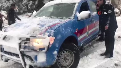 Antalya-Konya Karayolunda Yoğun Kar Yağışı