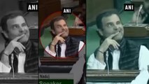 Rahul Gandhi Winks Again Parliament During Rafale Debate | Oneindia Telugu