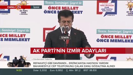 İzmir Belediye Başkan adayı konuşma yapıyor