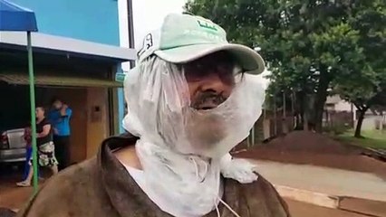 Vizinho conta como foi socorro a vítima de ataque de abelhas