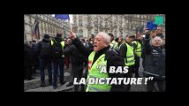 Les gilets jaunes ont bloqué la circulation des Champs-Élysées pour l'acte VIII