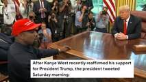 Trump Again Praises Kanye West For Saying Great Things About Trump