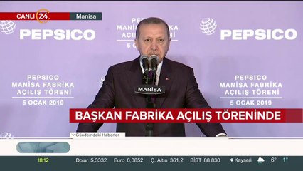 Cumhurbaşkanı Erdoğan fabrika açılış töreninde