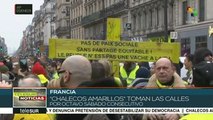 Chalecos amarillos protestan en Francia por octavo sábado consecutivo