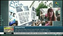 Argentina: 'ruidazo' en rechazo a nuevos tarifazos