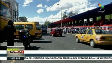Ecuador: transportistas escolares protestaron por alza del combustible