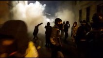 Tirs de gaz lacrymogène lors de la manifestation des gilets jaunes à Besançon