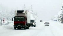 Konya-Antalya kara yolunda kar yağışı - KONYA