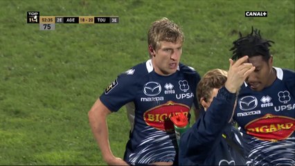 Top 14 - 14ème journée : Agen / Toulouse - Agen revient avec cet essai signé Jake McIntyre