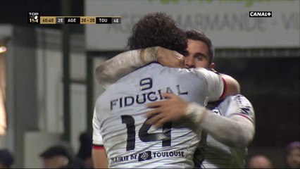 Top 14 - 14ème journée : Agen / Toulouse - Magnifique essai signé toulousain signé Yoann Huget