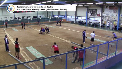 Troisième tour, tir rapide en double, France Club Elite 1, J2 groupe Titre,  Fontaine contre Balaruc-les-Bains,  saison 2018/2019