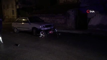 Otomobille Motosiklet Çarpıştı: 2 Yaralı