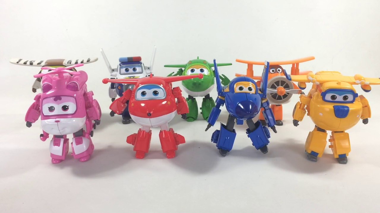 8 Super Wings Transforming Robots Jett Jerome Donnie Dizzy Paul Mira 출동 ...