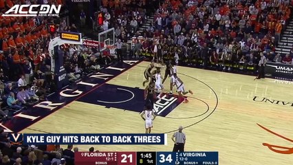 Virginia's Kyle Guy Nails Back-To-Back 3-Pointers