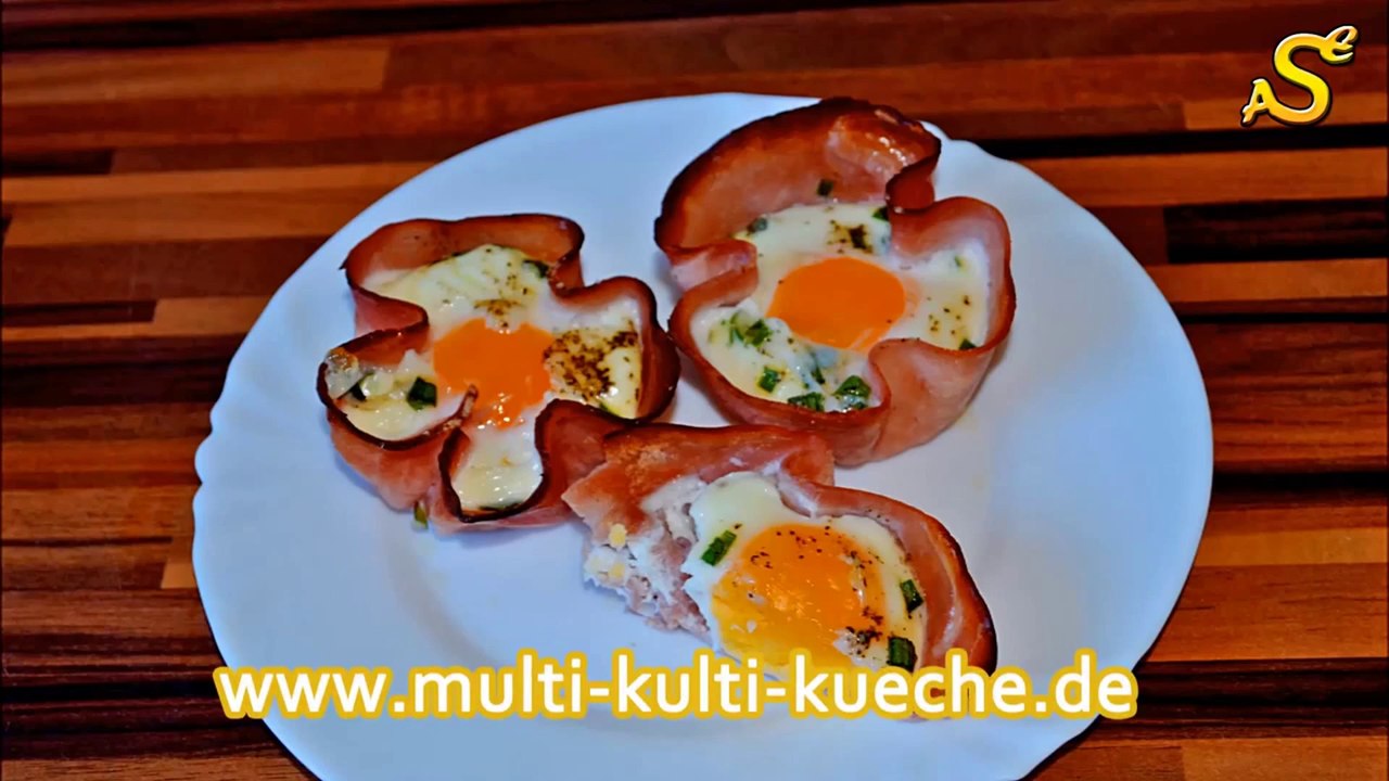 Schinken Ei Nest aus dem Ofen - Schinkennest