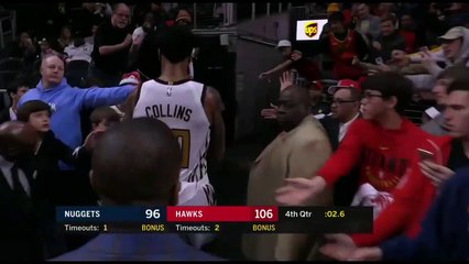 Le basketteur John Collins met une claque à un enfant (high fives FAIL)